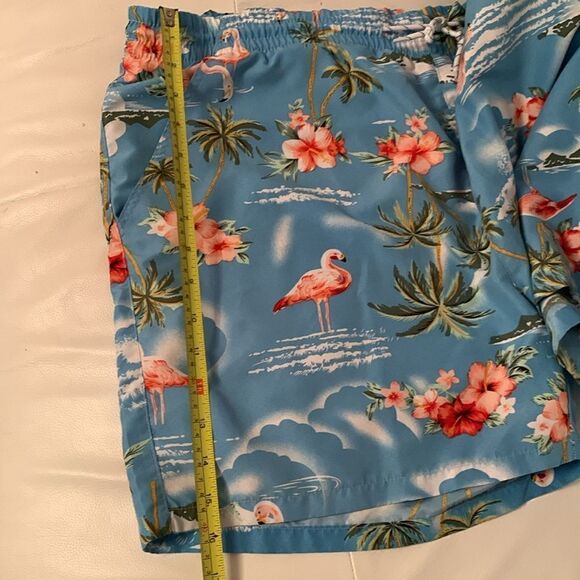 Men’s Swimming Trunks By SSLR Quick Dry Tropical Print Size 40 - Picture 4 of 9